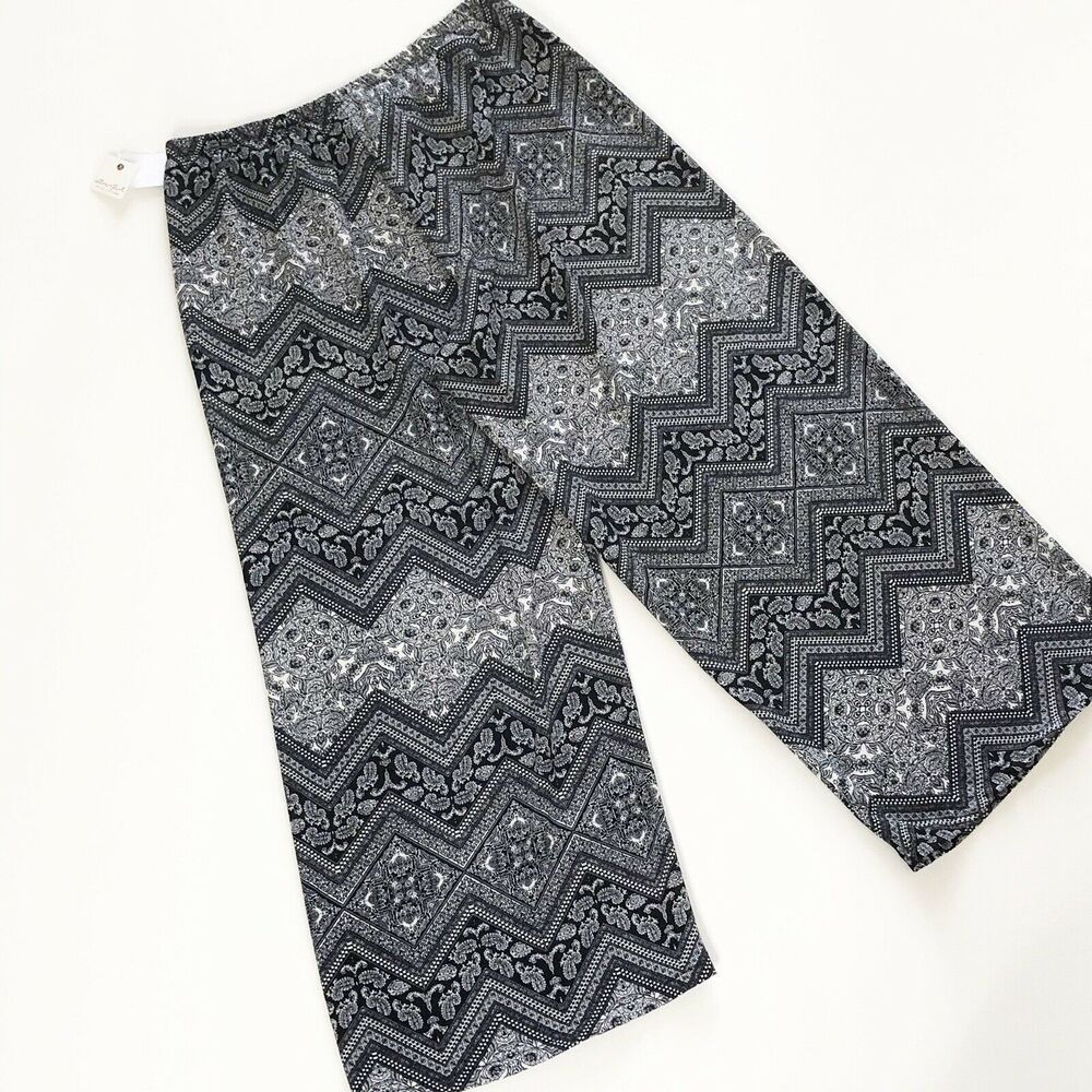 Ultra Flirt Women's Pants Extra Large Soft Elastic NEW! Black White SOFT PANTS